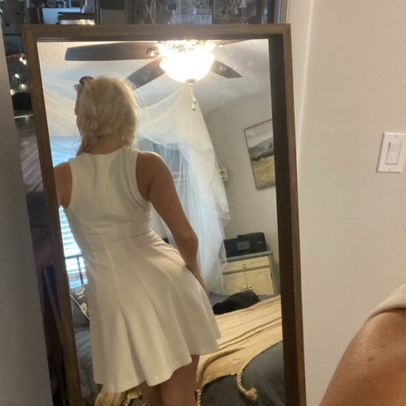 Bar III Zip Up White Dress Small - Picture 8 of 9